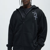 Sudadera Crosses Zip Up - Negro