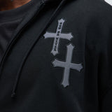 Sudadera Crosses Zip Up - Negro
