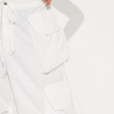 Pantalones Tipo Cargo Angel Numbers Baggy - Blanco
