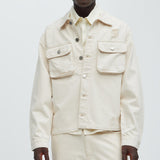 Chamarra Benson Distressed Work - Crema