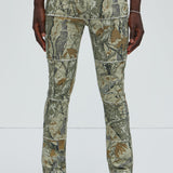 Pantalón Apilado De Pierna Ancha Go Out Frayed - Camuflaje