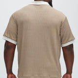 Camisa Polo Dog In Me Textured - Gris Pardo/Combinado