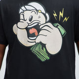Camisa De Manga Corta Popeye Money Talk - Negro