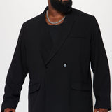 Chamarra Golden Hour Boxy Double Breasted Suit - Negro