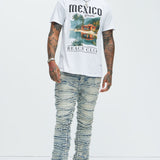 Camisa De Manga Corta Mexico Beach Club - Blanco
