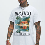 Camisa De Manga Corta Mexico Beach Club - Blanco