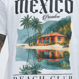 Camisa De Manga Corta Mexico Beach Club - Blanco