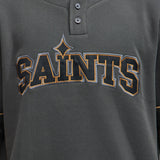 Manga Corta Saint Worldwide Henley - Negro