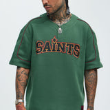 Manga Corta Saint Worldwide Henley - Verde