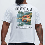 Camisa De Manga Corta Mexico Beach Club - Blanco