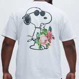 Camisa De Manga Corta Peanuts Snoopy Sunglasses - Blanco