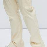 Pantalón Better Be Cargo Waxed Skinny Flared - Crema