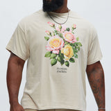 Camisa De Manga Corta Flowers And Enemies - Hueso