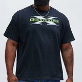 Camisa De Manga Corta WWE X D-Generation Two Words - Negro