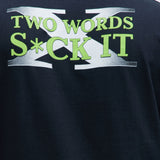 Camisa De Manga Corta WWE X D-Generation Two Words - Negro
