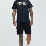 Camisa De Manga Corta WWE X D-Generation Two Words - Negro