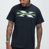 Camisa De Manga Corta WWE X D-Generation Two Words - Negro