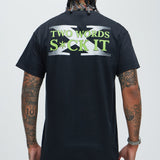 Camisa De Manga Corta WWE X D-Generation Two Words - Negro
