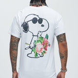 Camisa De Manga Corta Peanuts Snoopy Sunglasses - Blanco