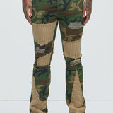 Pantalón Ajustado Y Acampanado Got Something For You - Camuflaje