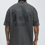 Manga Corta International Athletics Henley - Negro
