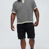 Camisa Polo Cunard Jacquard - Bronceado/Multicolor