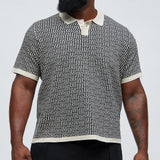 Camisa Polo Cunard Jacquard - Bronceado/Multicolor