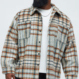 Shacket Move Up Plaid - Bronceado/Multicolor