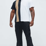 Camisa De Manga Corta Double Time - Negro/Combinado