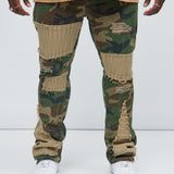Pantalón Ajustado Y Acampanado Got Something For You - Camuflaje