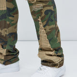 Pantalón Ajustado Y Acampanado Got Something For You - Camuflaje