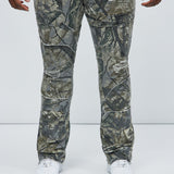 Pantalón Ajustado Y Acampanado No Frontin' Me Pocket - Gris/Combinado
