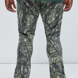 Pantalón Ajustado Y Acampanado No Frontin' Me Pocket - Gris/Combinado
