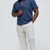 Camisa Abotonada Ryland Short Sleeve - Azul Marino