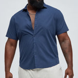 Camisa Abotonada Ryland Short Sleeve - Azul Marino