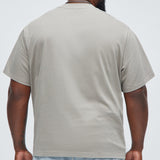 Camisa De Manga Corta Oversized Heavyweight - Gris Pardo