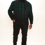 Camisa Sunset Dip Dye Flannel - Green/Black