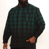 Camisa Sunset Dip Dye Flannel - Green/Black