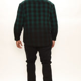 Camisa Sunset Dip Dye Flannel - Green/Black