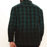 Camisa Sunset Dip Dye Flannel - Green/Black