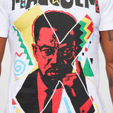 Camisa De Manga Corta Malcolm X 90's Artist Edition - Blanco