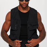 Chaleco Our Moment Utility Nylon Cargo - Negro