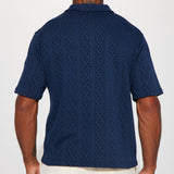 Camisa Polo Zig Zag Road Short Sleeve - Azul Marino