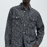 Camisa Arrow Jacquard Over - Deslavado Negro