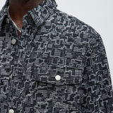 Camisa Arrow Jacquard Over - Deslavado Negro