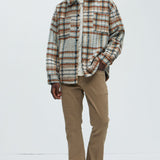 Shacket Move Up Plaid - Bronceado/Multicolor