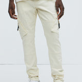 Pantalones Tipo Cargo Hayes Stacked Skinny - Crema