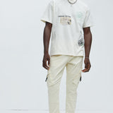 Pantalones Tipo Cargo Hayes Stacked Skinny - Crema