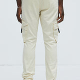 Pantalones Tipo Cargo Hayes Stacked Skinny - Crema