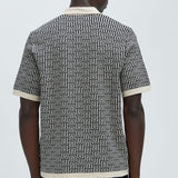 Camisa Polo Cunard Jacquard - Bronceado/Multicolor